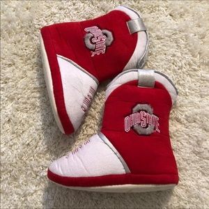 Ohio‎ State Slippers Women’s  Size small 5-6 Slip On Red-White